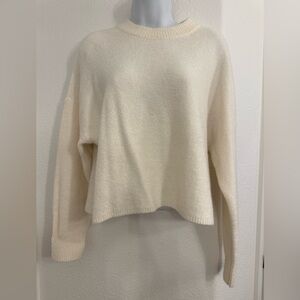 Alice + Olivia Crewneck Sweater Viscose Wool Cashmere Blend Sz L